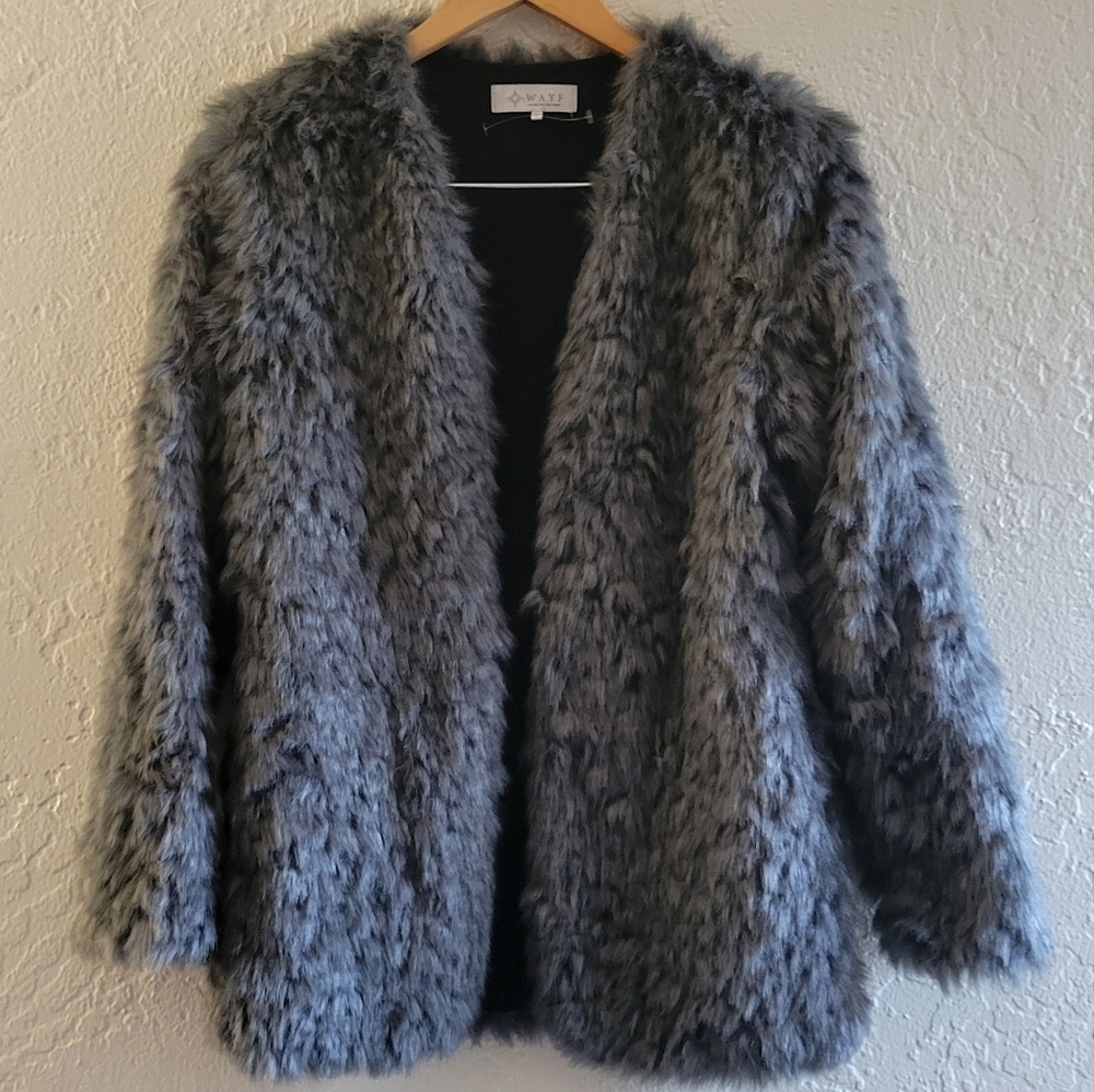 REVOLVE WAYF Faux Fur Jacket XS NWOT